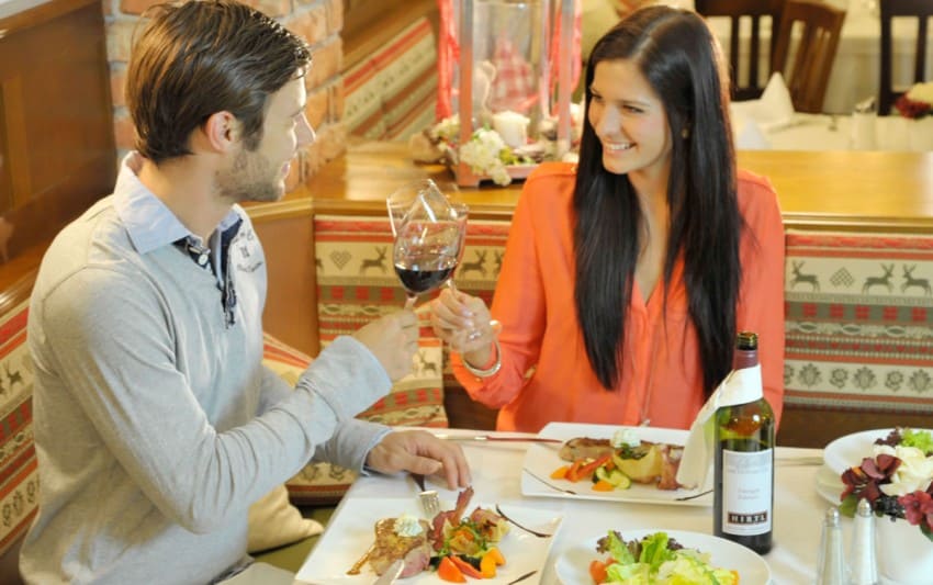 Abendessen im Restaurant Bischofsmütze