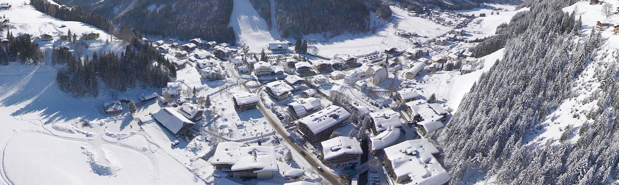 Lage der Hanneshof Resort Betriebe im Urlaubsort Filzmoos